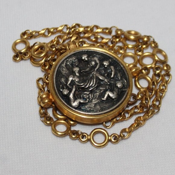 Faux Ancient Coin Medallion Necklace - Picture 7 of 10